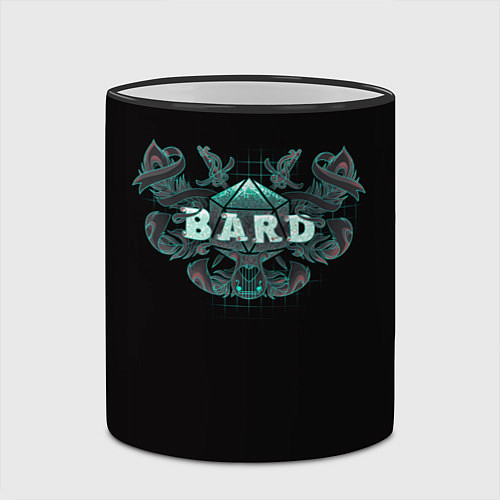 Кружка цветная Bard - Dnd / 3D-Черный кант – фото 2