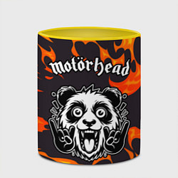 Кружка 3D Motorhead рок панда и огонь, цвет: 3D-белый + желтый — фото 2