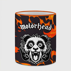Кружка 3D Motorhead рок панда и огонь, цвет: 3D-оранжевый кант — фото 2