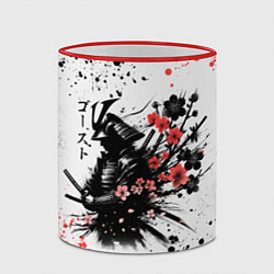 Кружка 3D Ghost of Tsushima - sakura samurai ghost, цвет: 3D-красный кант — фото 2