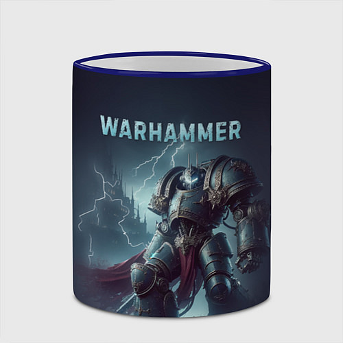 Кружка цветная Warhammer - game / 3D-Синий кант – фото 2