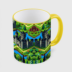 Кружка 3D Heroes of Might and Magic - pixel map, цвет: 3D-желтый кант