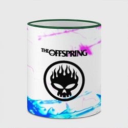 Кружка 3D The Offspring неоновая абстракция, цвет: 3D-зеленый кант — фото 2