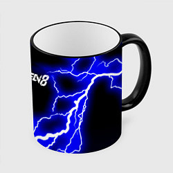 Кружка 3D Tekken молнии, цвет: 3D-черный кант