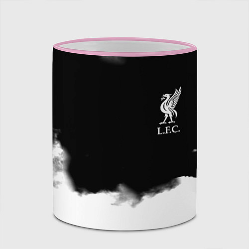 Кружка цветная Liverpool текстура / 3D-Розовый кант – фото 2