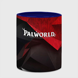 Кружка 3D Palworld red black abstract, цвет: 3D-белый + синий — фото 2