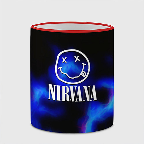 Кружка цветная Nirvana flame ghost steel / 3D-Красный кант – фото 2