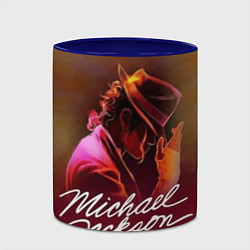 Кружка 3D Michael Jackson нарисованный кистью, цвет: 3D-белый + синий — фото 2