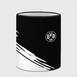 Кружка 3D Borussia текстура краски, цвет: 3D-черный кант — фото 2