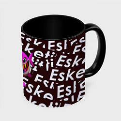 Кружка 3D Esskeetit logo pattern, цвет: 3D-белый + черный