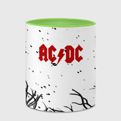 Кружка 3D AC DC steel bend, цвет: 3D-белый + светло-зеленый — фото 2