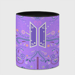 Кружка 3D BTS - ARMY Цветочный принт, цвет: 3D-белый + черный — фото 2