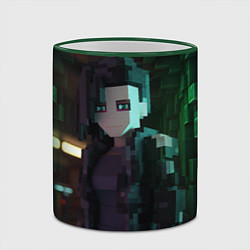 Кружка 3D Minecraft matrix, цвет: 3D-зеленый кант — фото 2