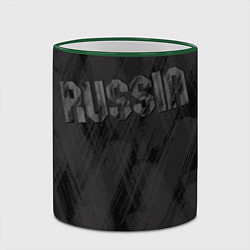 Кружка 3D Russia темно серая надпись, цвет: 3D-зеленый кант — фото 2