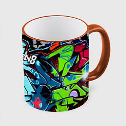 Кружка 3D Tekken 8 уличная битва, цвет: 3D-оранжевый кант