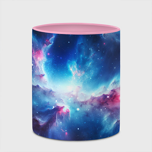 Кружка цветная Fascinating cosmic expanses / 3D-Белый + розовый – фото 2