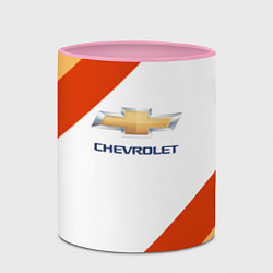 Кружка 3D Chevrolet line, цвет: 3D-белый + розовый — фото 2