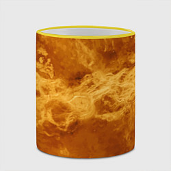 Кружка 3D Лава Венеры - star dust, цвет: 3D-желтый кант — фото 2