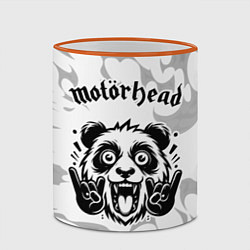 Кружка 3D Motorhead рок панда на светлом фоне, цвет: 3D-оранжевый кант — фото 2