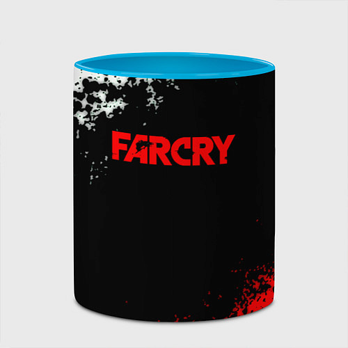 Кружка цветная Farcry текстура краски / 3D-Белый + небесно-голубой – фото 2