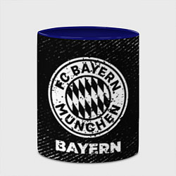 Кружка 3D Bayern с потертостями на темном фоне, цвет: 3D-белый + синий — фото 2