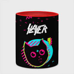 Кружка 3D Slayer - rock star cat, цвет: 3D-белый + красный — фото 2