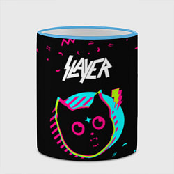 Кружка 3D Slayer - rock star cat, цвет: 3D-небесно-голубой кант — фото 2
