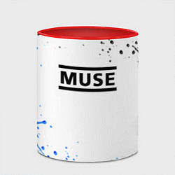 Кружка 3D MUSE рок стиль краски, цвет: 3D-белый + красный — фото 2