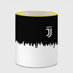 Кружка 3D Juventus белый огонь текстура, цвет: 3D-желтый кант — фото 2