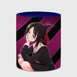 Кружка 3D Кагуя из Kaguya sama wa Kokurasetai, цвет: 3D-белый + синий — фото 2