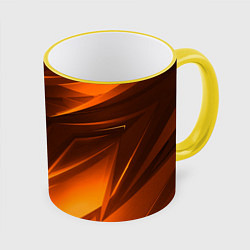 Кружка цветная Geometry stripes orange