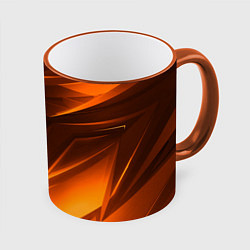 Кружка 3D Geometry stripes orange, цвет: 3D-оранжевый кант