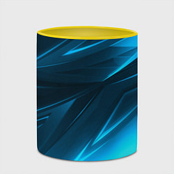 Кружка 3D Geometry stripes neon color, цвет: 3D-белый + желтый — фото 2