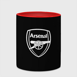Кружка 3D Arsenal fc белое лого, цвет: 3D-белый + красный — фото 2