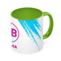 Кружка 3D Borussia neon gradient style, цвет: 3D-белый + светло-зеленый