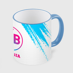 Кружка 3D Borussia neon gradient style, цвет: 3D-небесно-голубой кант