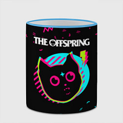 Кружка 3D The Offspring - rock star cat, цвет: 3D-небесно-голубой кант — фото 2