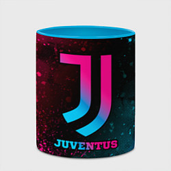 Кружка 3D Juventus - neon gradient, цвет: 3D-белый + небесно-голубой — фото 2