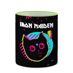 Кружка 3D Iron Maiden - rock star cat, цвет: 3D-светло-зеленый кант — фото 2
