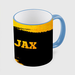 Кружка 3D Ajax - gold gradient по-горизонтали, цвет: 3D-небесно-голубой кант