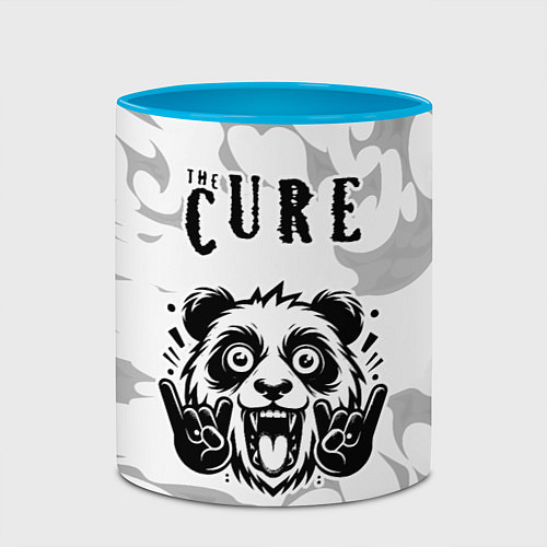 Кружка цветная The Cure рок панда на светлом фоне / 3D-Белый + небесно-голубой – фото 2