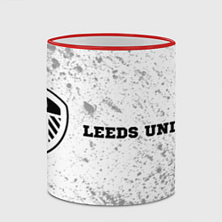 Кружка 3D Leeds United sport на светлом фоне по-горизонтали, цвет: 3D-красный кант — фото 2