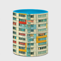 Кружка 3D Яркая панелька, цвет: 3D-белый + небесно-голубой — фото 2
