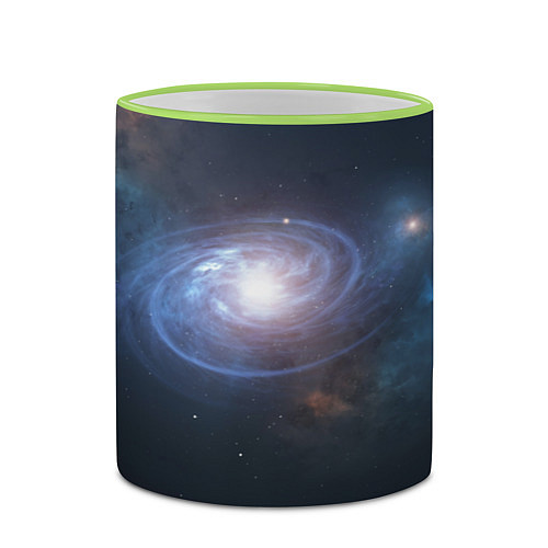 Кружка цветная Спиральная галактика / 3D-Светло-зеленый кант – фото 2