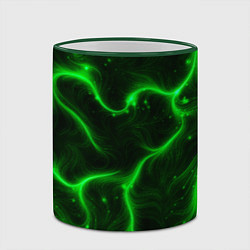Кружка 3D Светящиеся волосяной узор, цвет: 3D-зеленый кант — фото 2