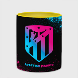 Кружка 3D Atletico Madrid - neon gradient, цвет: 3D-белый + желтый — фото 2
