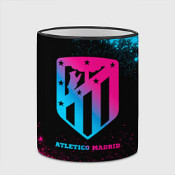 Кружка 3D Atletico Madrid - neon gradient, цвет: 3D-черный кант — фото 2