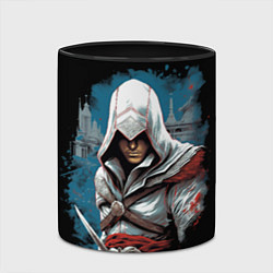 Кружка 3D Assassins creed белый костюм, цвет: 3D-белый + черный — фото 2