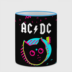 Кружка 3D AC DC - rock star cat, цвет: 3D-небесно-голубой кант — фото 2