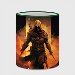 Кружка 3D Assassins creed пустыня на фоне, цвет: 3D-зеленый кант — фото 2